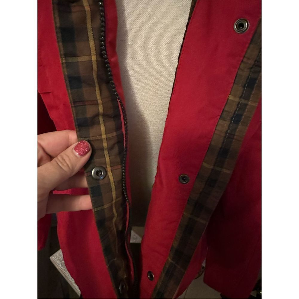 Pendleton Red Coat With Removable Hood Medium - image 4